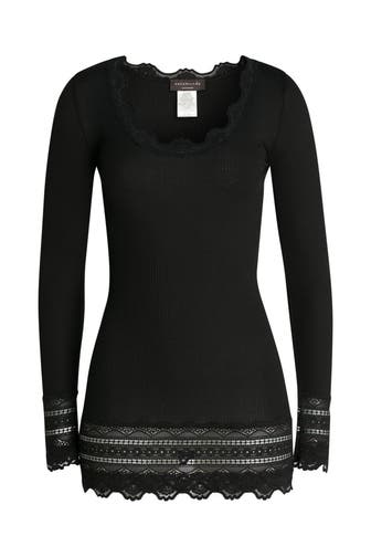 ROSEMUNDE Seidenmix-Shirt schwarz