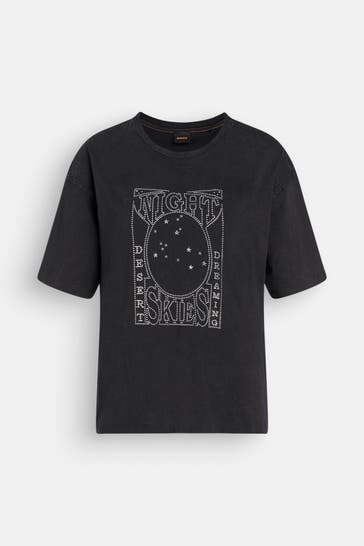 BOSS T-Shirt 'Evi' schwarz