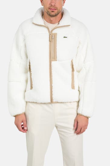 LACOSTE Fleecejacke ecru