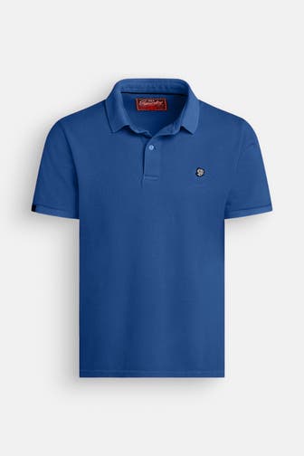 SUPERDRY Polo-Shirt 'Vintage Destroy' azurblau