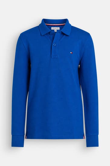 TOMMY HILFIGER Langarm-Polo blau