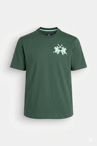 LA MARTINA T-Shirt tannengrün