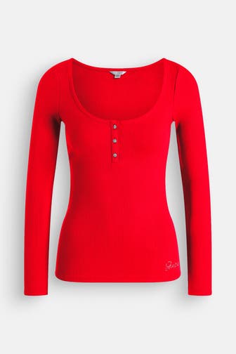GUESS Longsleeve 'Karlee' rot
