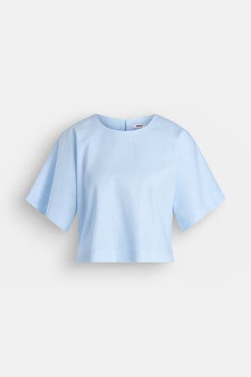 DKNY Leinenmix-Shirt hellblau