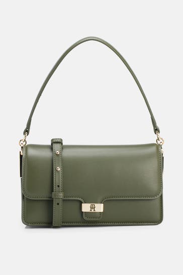 TOMMY HILFIGER Schultertasche 'Heritage' oliv
