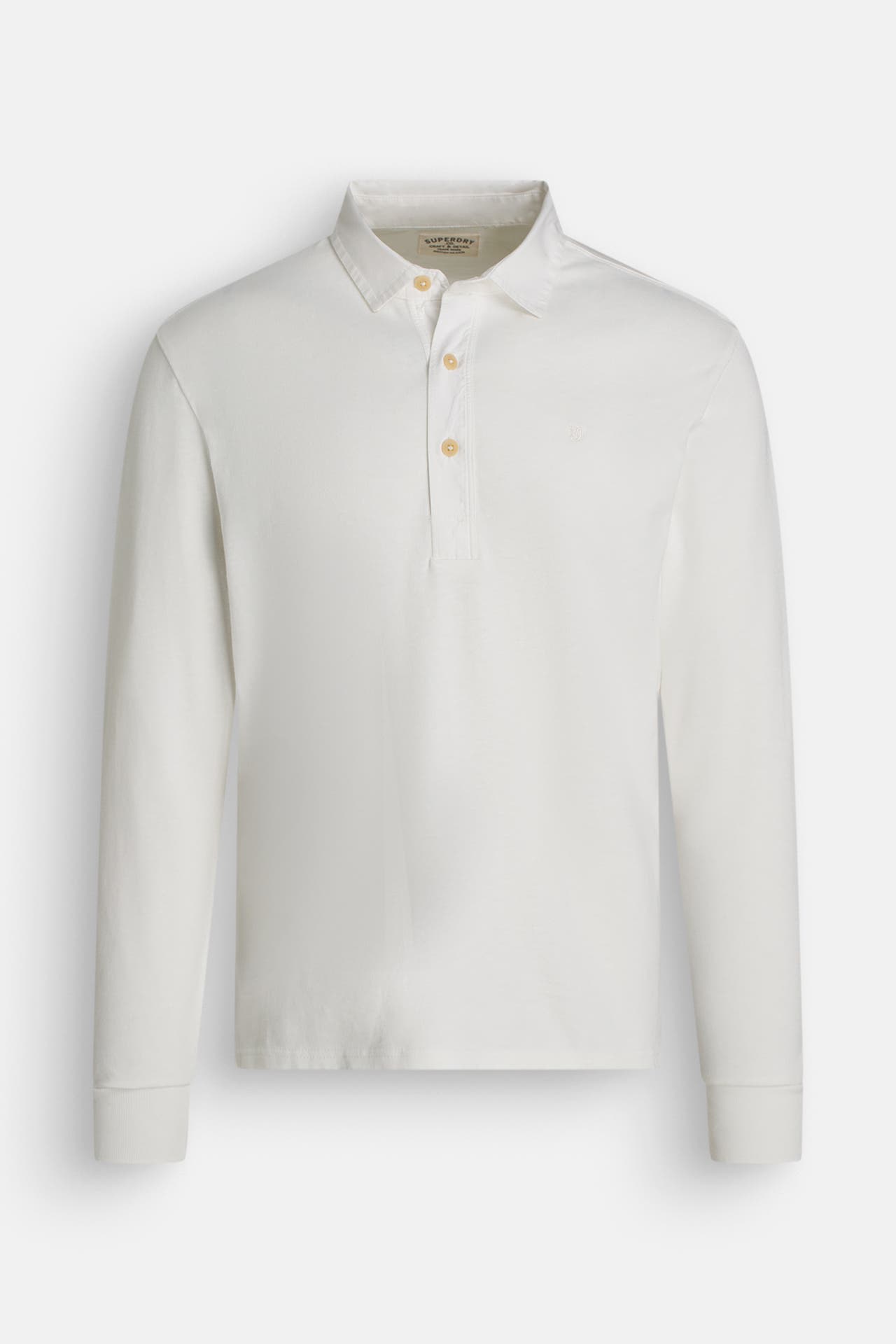 SUPERDRY Langarm-Polo ecru, Bild 1
