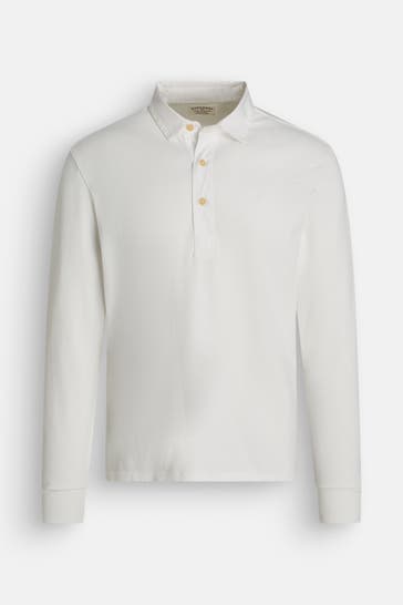 SUPERDRY Langarm-Polo ecru