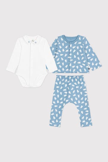 PETIT BATEAU Set: Body, Sweatshirt und Sweathose