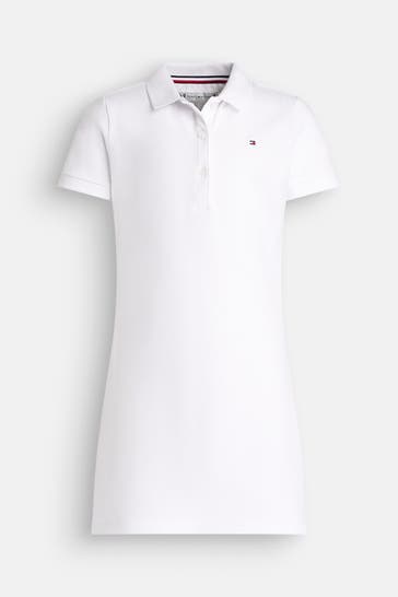 TOMMY HILFIGER Polo-Kleid weiß