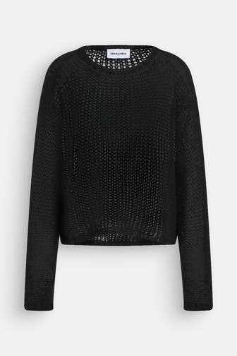 BLACK PALMS Wollmix-Pullover 'Stephl' schwarz