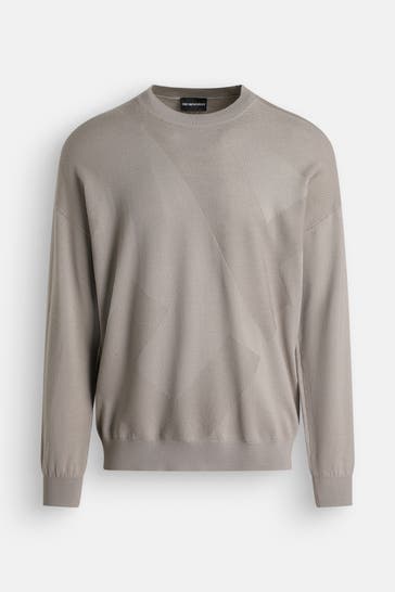 EMPORIO ARMANI Wollmix-Pullover grau