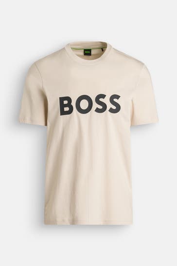 BOSS GREEN T-Shirt 'Teebo' beige