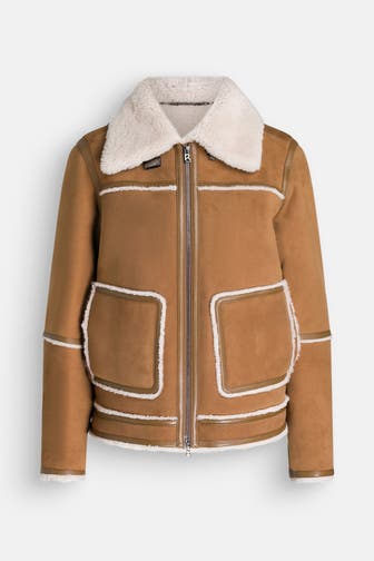 BOGNER Daunen-Lederjacke 'Pelina' braun