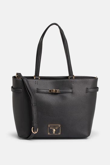 U.S. POLO ASSN. Handtasche 'Providence' schwarz
