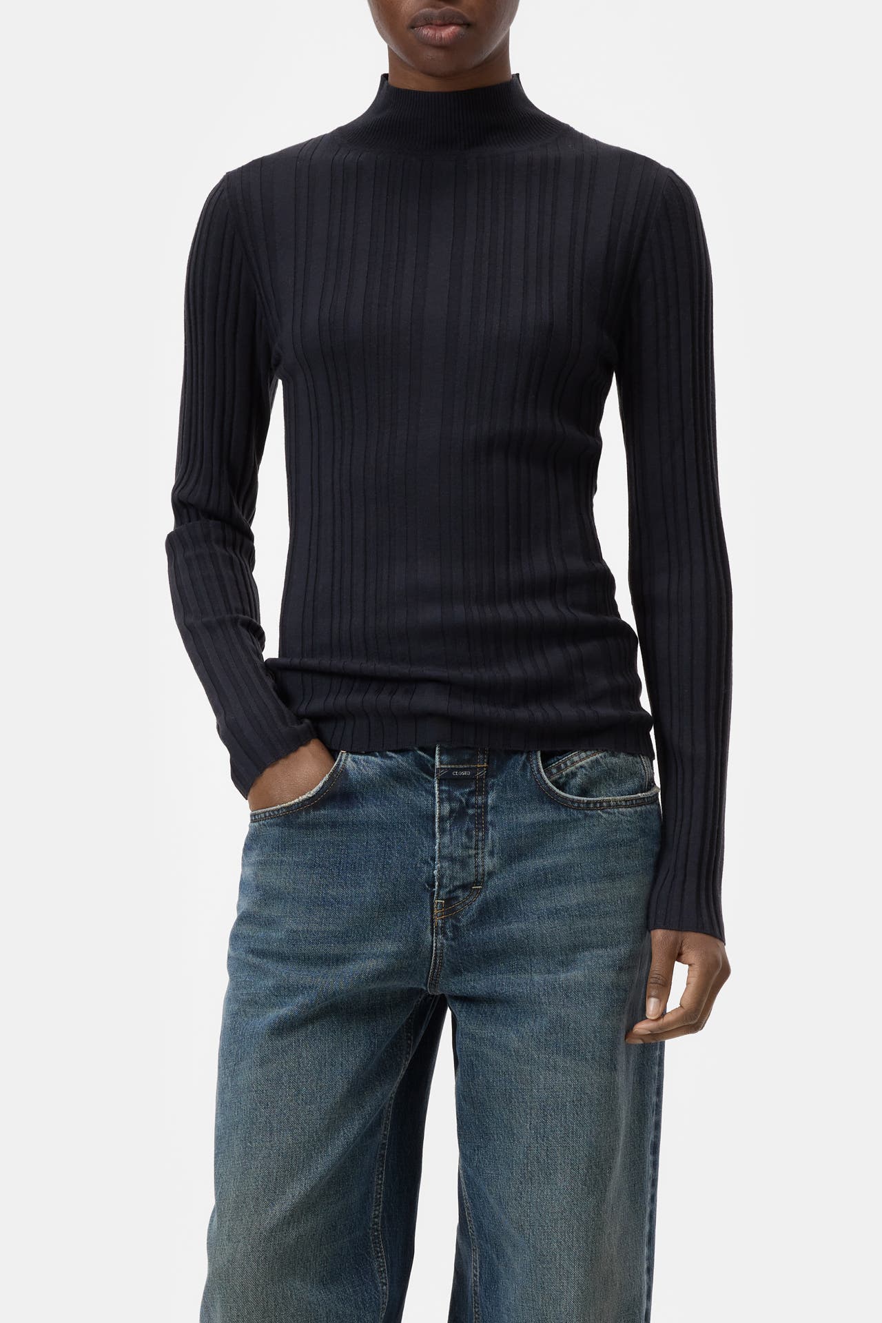 CLOSED Longsleeve schwarzblau, Bild 1