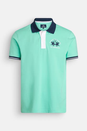 LA MARTINA Polo-Shirt türkis