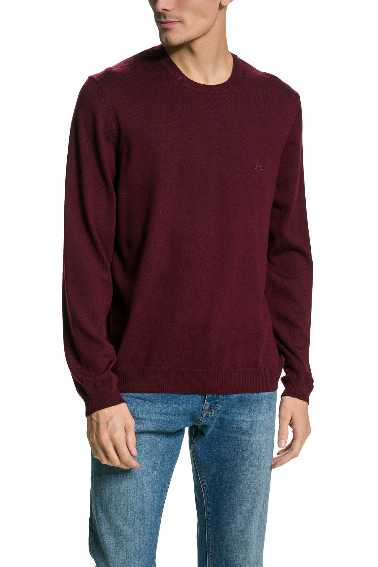 BOSS Strickpullover 'Bagritte' aubergine, Bild 1