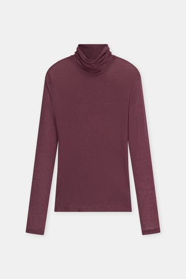 CLOSED Wollmix-Rollkragenpullover burgunder