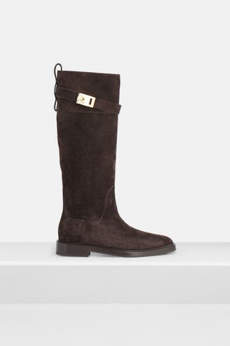 FERRAGAMO Stiefel 'Roly' dunkelbraun