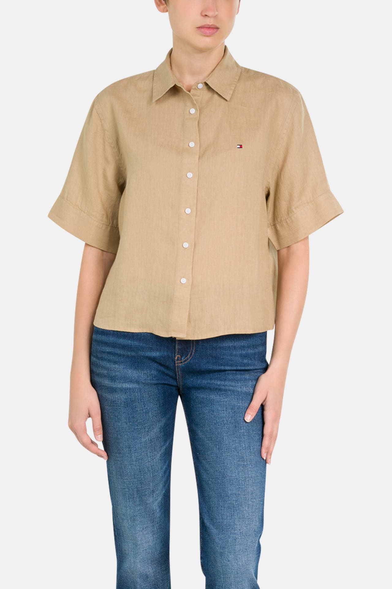 TOMMY HILFIGER Leinenbluse hellbraun, Bild 1