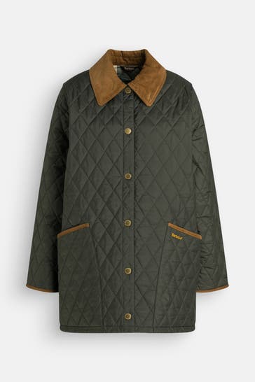 BARBOUR Light-Steppjacke 'Icons Liddesdale' tannengrün