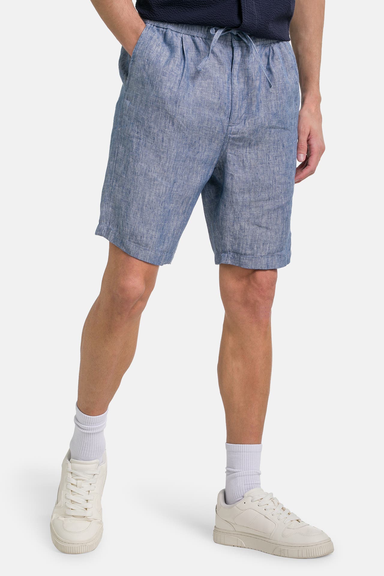 KNOWLEDGE COTTON APPAREL Leinenshorts 'Fig' taubenblau, Bild 1