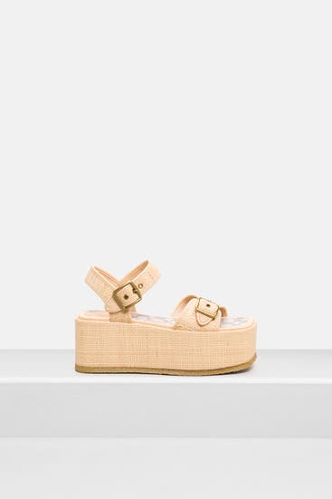 COACH - Plateau-Sandalen 'Naomi' beige