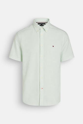 TOMMY HILFIGER Kurzarmhemd pastellgrün