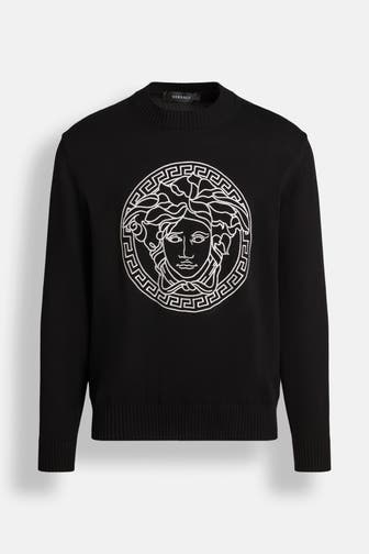 VERSACE Strickpullover schwarz