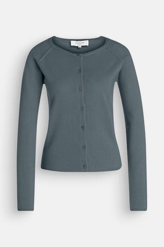 ROSEMUNDE Wollmix-Strickjacke graublau