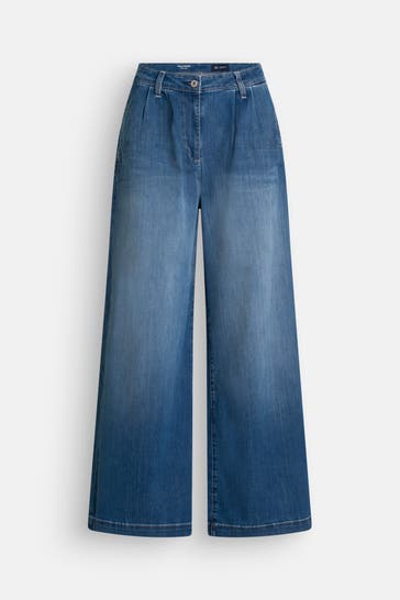 AG ADRIANO GOLDSCHMIED Jeans 'Stella Pleated' flared blau