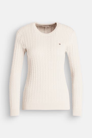 TOMMY HILFIGER Strickpullover creme