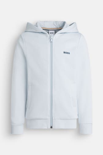 BOSS Sweatjacke hellblau