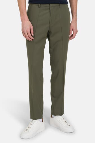 HUGO Schurwollhose 'Hesten' oliv