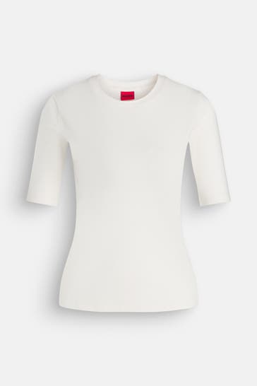 HUGO T-Shirt 'Darnelia' weiß