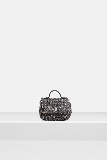 TORY BURCH - Tasche 'Willa Metallic Tweed' gemustert
