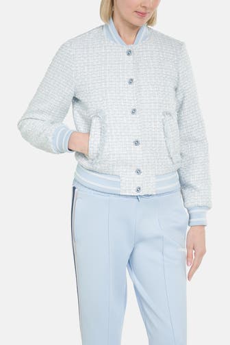 GUESS Bouclé-Blouson hellblau