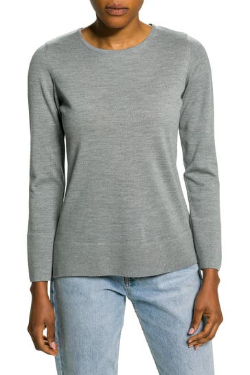 MAERZ MUENCHEN Schurwollpullover grau