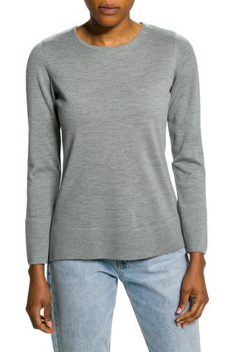 MAERZ MUENCHEN Schurwollpullover grau