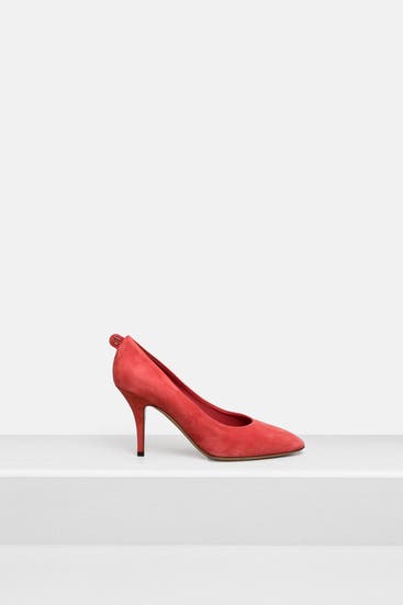 FERRAGAMO - Leder-Pumps 'Judy 85' terracotta