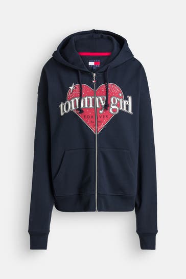 TOMMY HILFIGER Sweatjacke dunkelblau