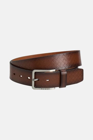 BUGATTI Ledergürtel braun