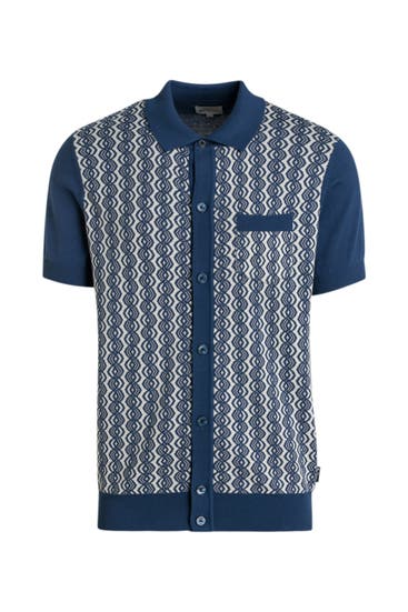 BEN SHERMAN - Strick-Polo zweifarbig
