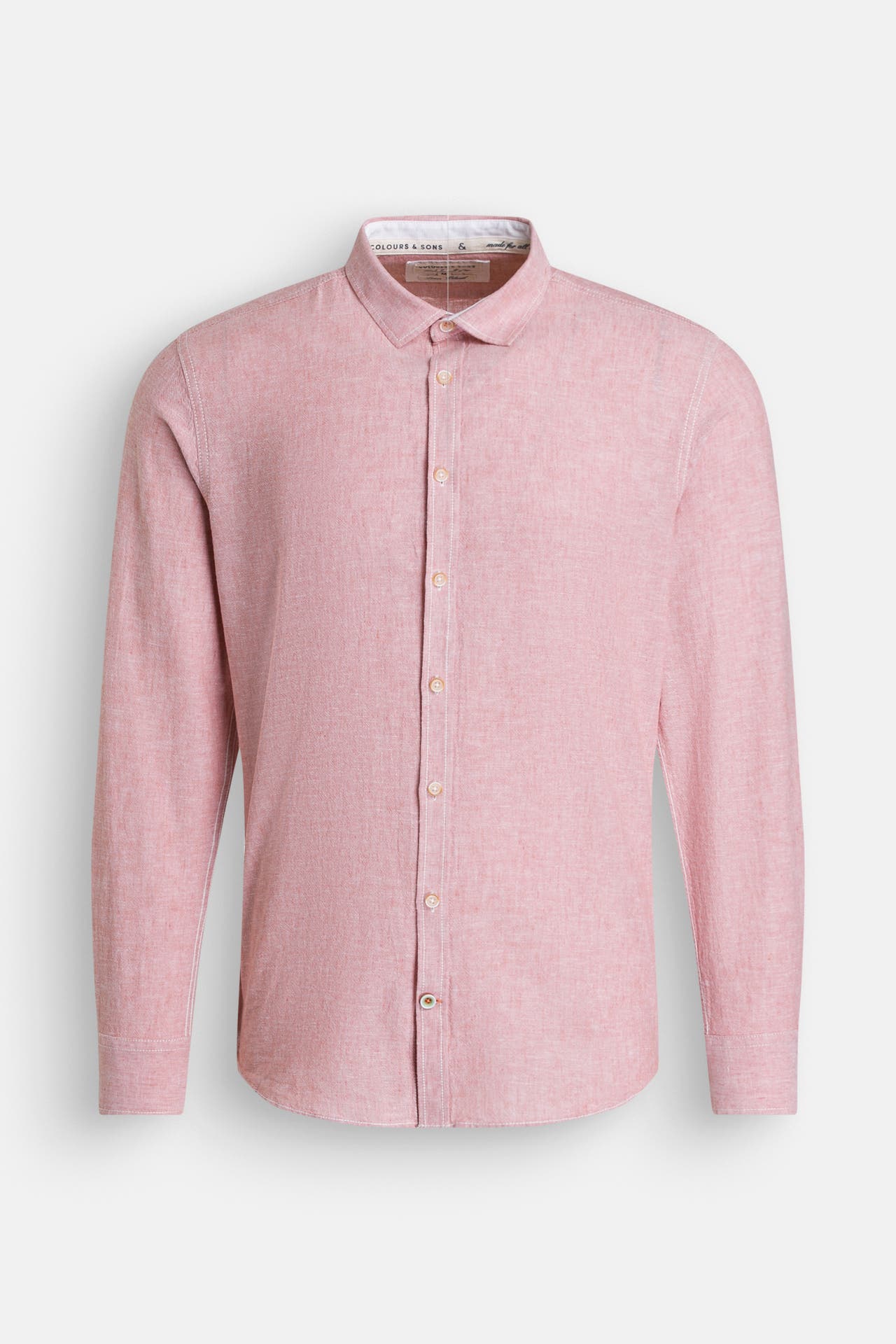 COLOURS & SONS Leinenmix-Hemd terracotta, Bild 1