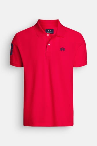 LA MARTINA Polo-Shirt dunkelrot