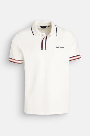 BEN SHERMAN Polo-Shirt weiß
