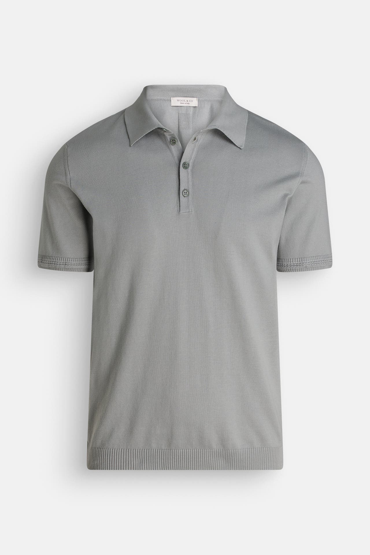 WOOL & CO Strick-Polo hellgrau, Bild 1