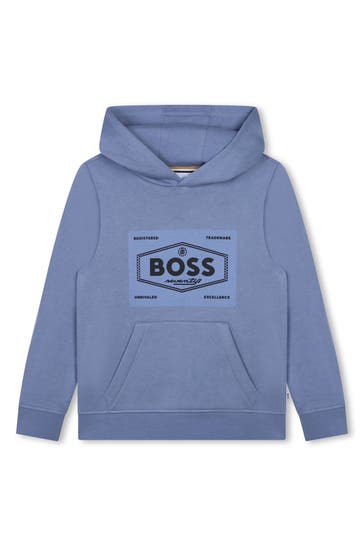 BOSS Hoodie blaugrau