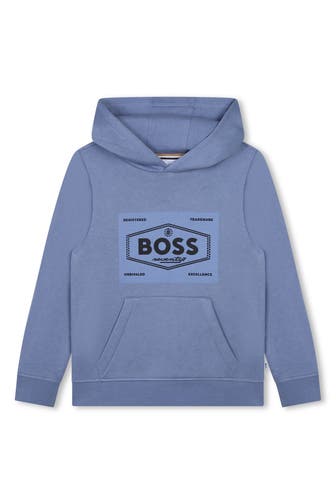 BOSS Hoodie blaugrau