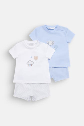 MAYORAL Set: 2 T-Shirts und 2 Shorts